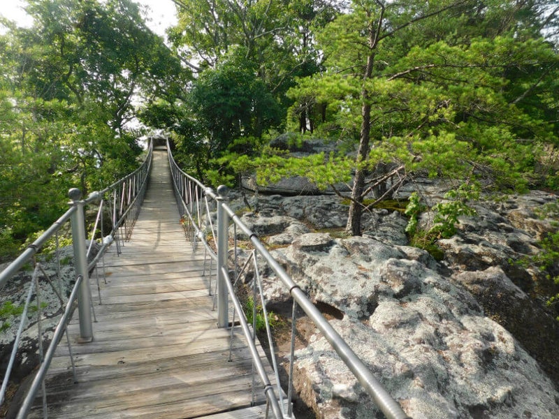 Bridge over chasm